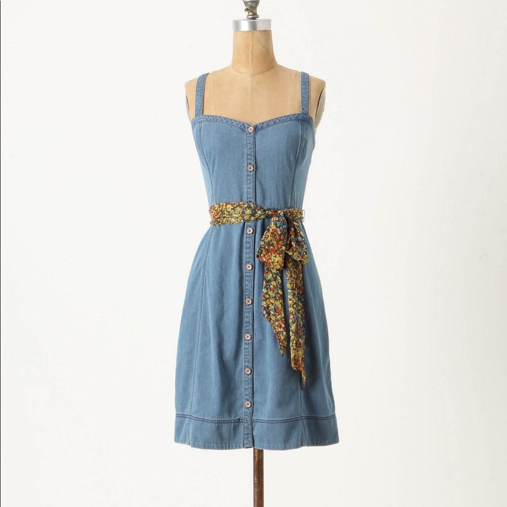 Anthropologie Pilcro Denim Dress - Sz 00, Bustier